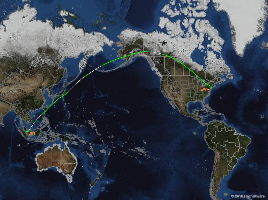 Trajet-SQ22-vol-non-stop-singapour-New York-Singapore-Airlines-A350-900