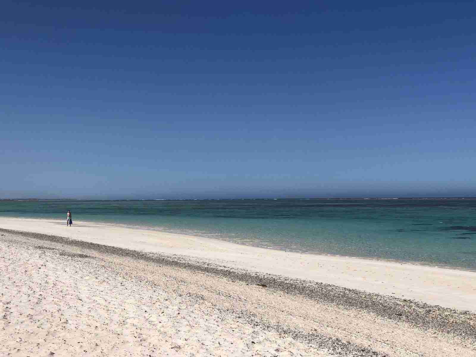 Plage de Turquoise Bay. Sable blanc et eau transparente.