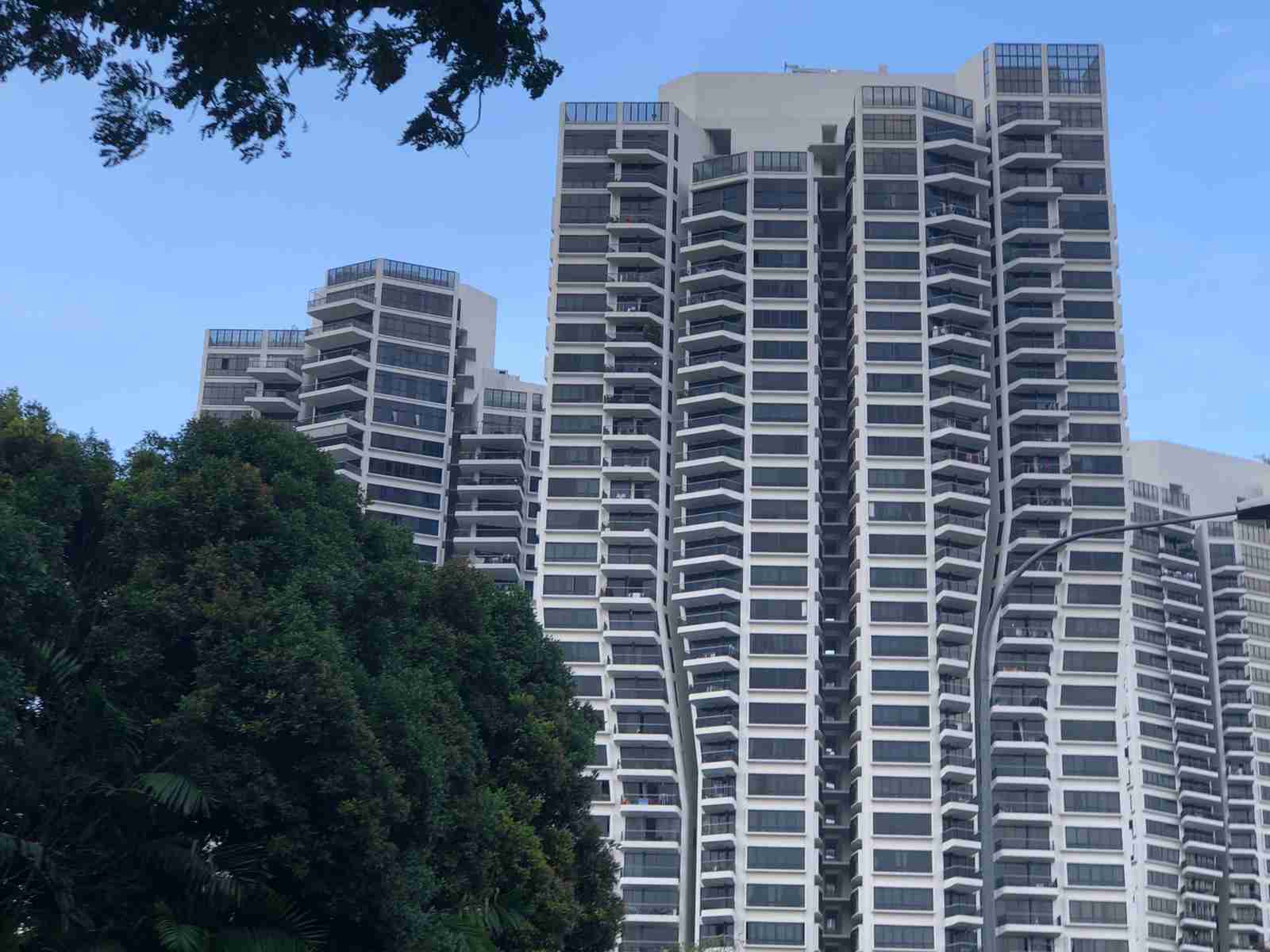 Vue du condominium D Leedon à Singapour