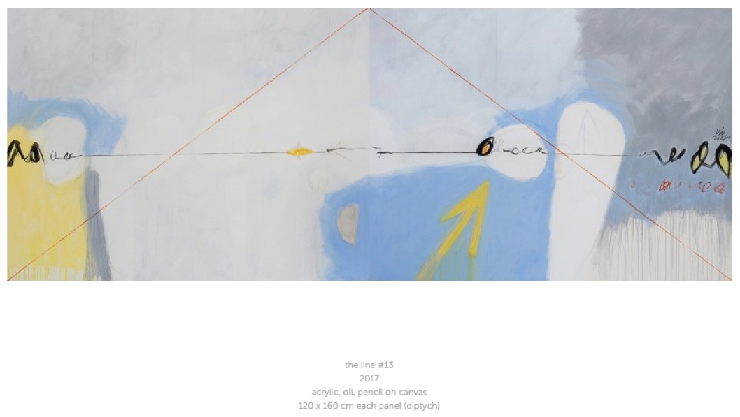 Tableau d'art contemporain de Tran Van Thao, maître de la peinture contemporaine Vietnamienne. Peinture abstraite.