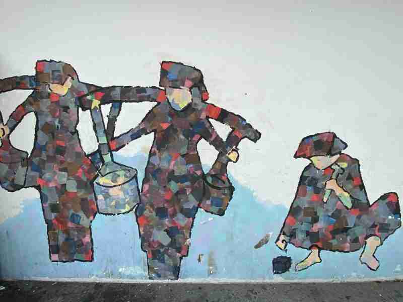 Street Art Singapour- Femmes Samsui