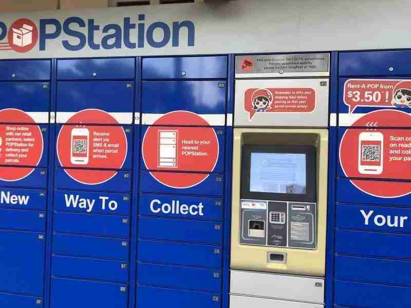 Singapour distributeur de colis Poste Singpost