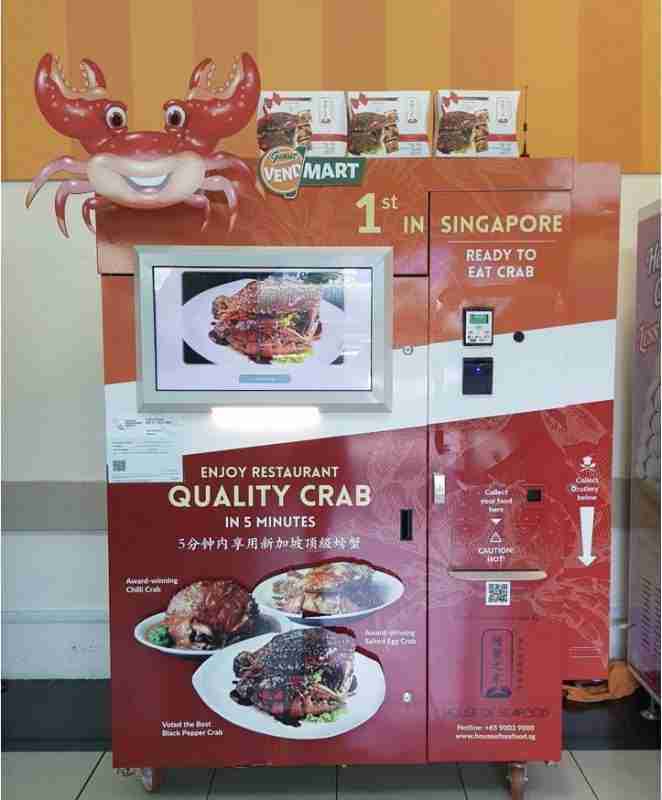 Singapour distributeur de Chilli Crab