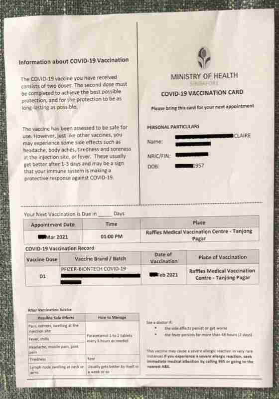 Carte de première injection