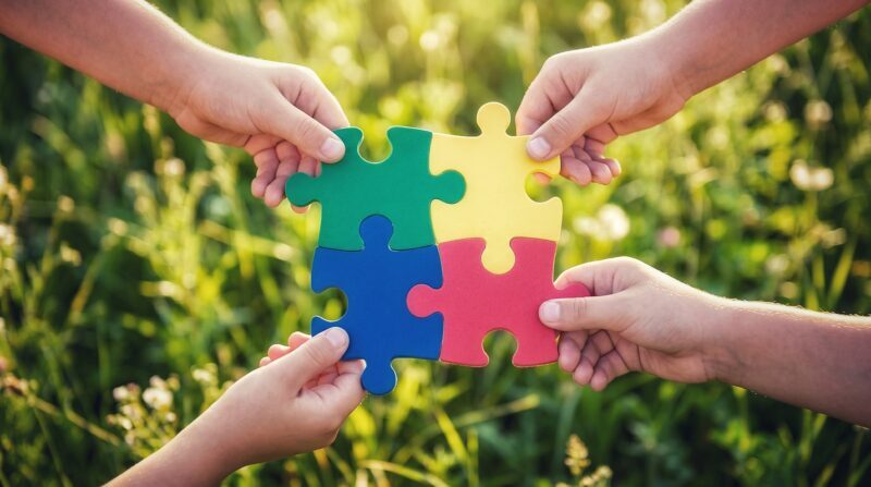 puzzle symbole de la sensibilisation du public à l'autisme